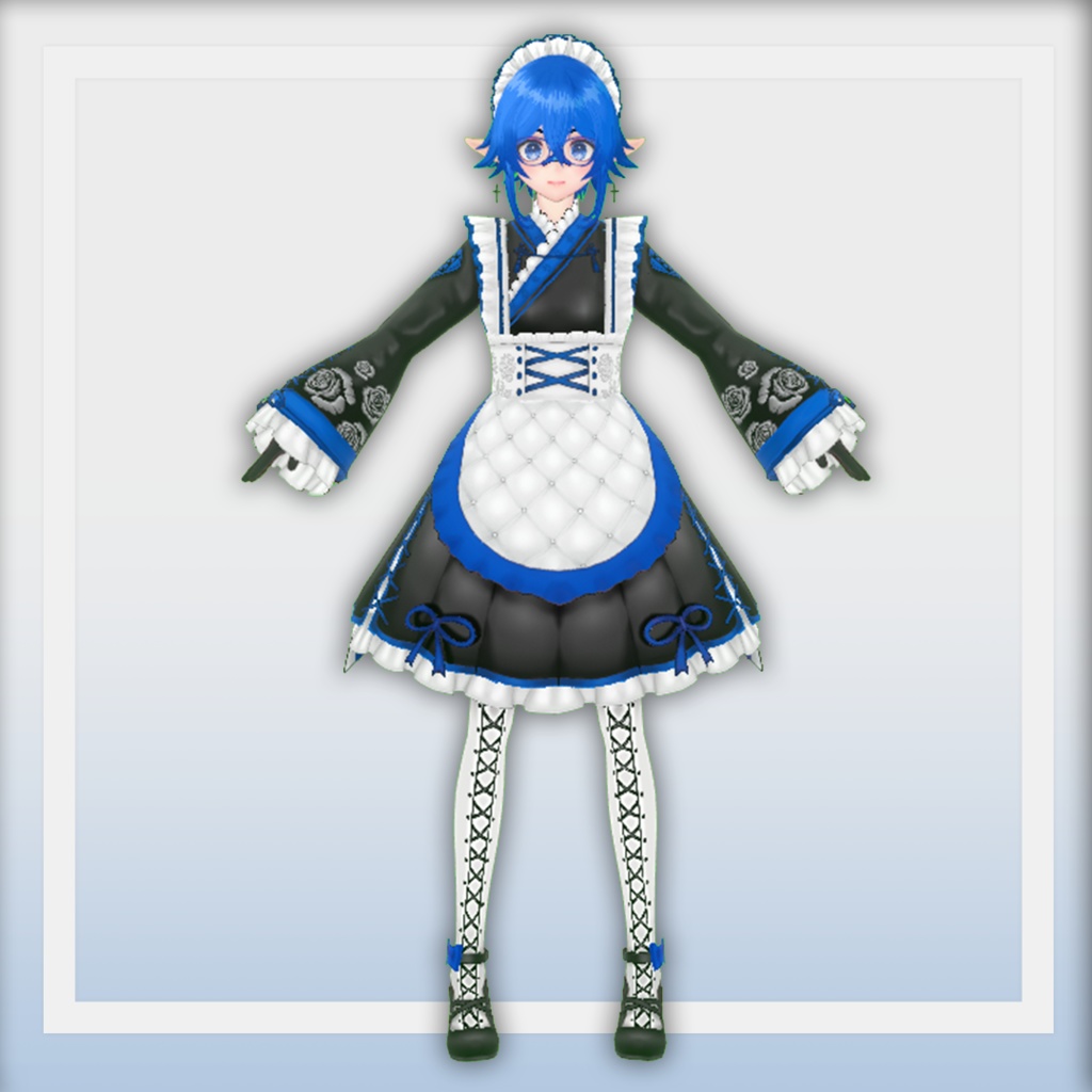 (Vroid) Cute Maid Outfit Set (multiple colour)