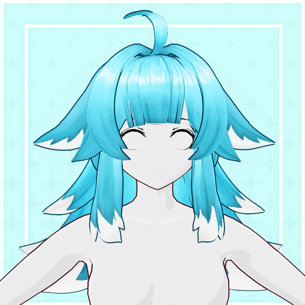 (vroid) hair female preset #6 (multiple colour)