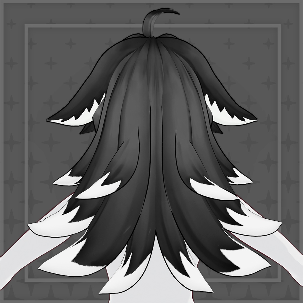 (vroid) hair female preset #6 (multiple colour)