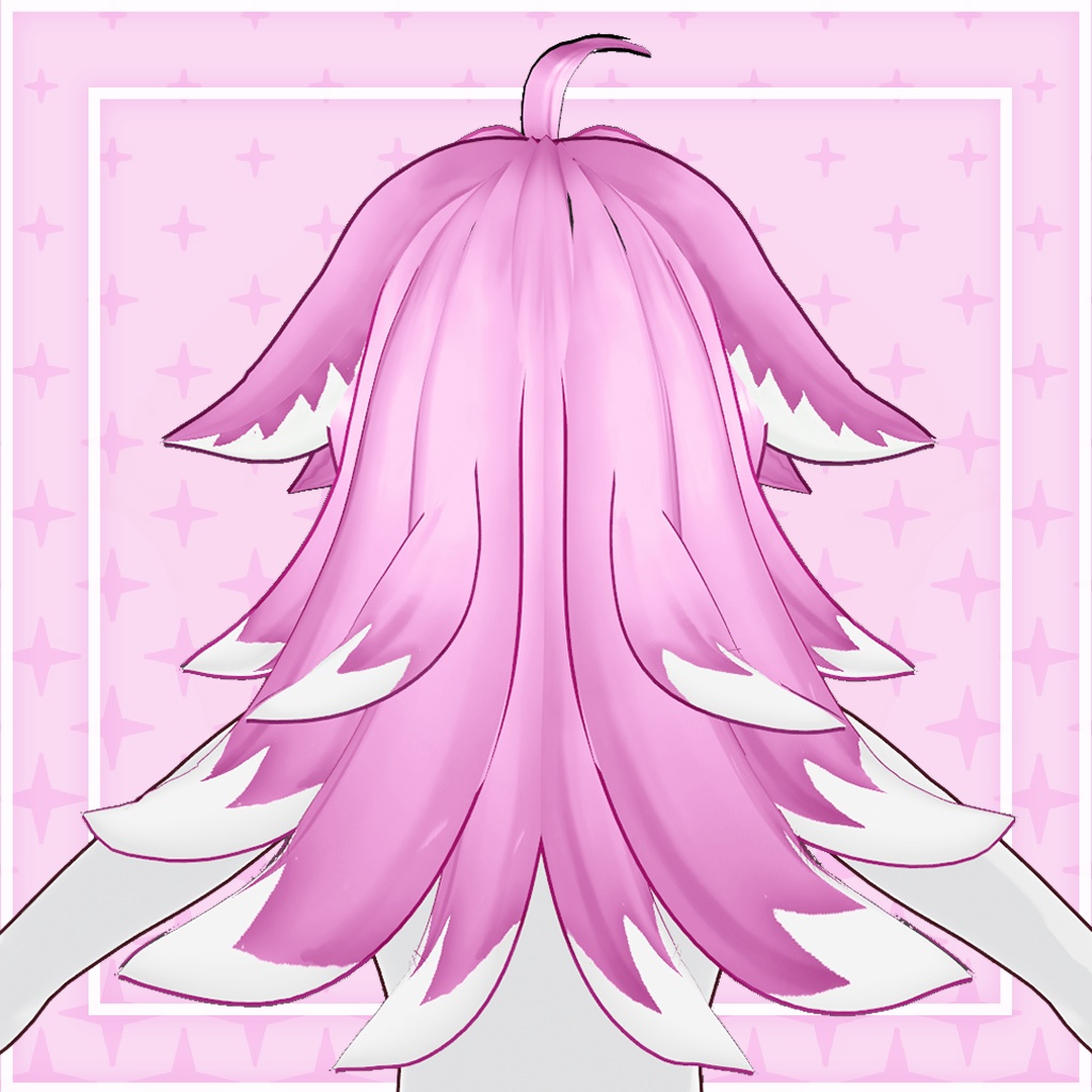 (vroid) hair female preset #6 (multiple colour)