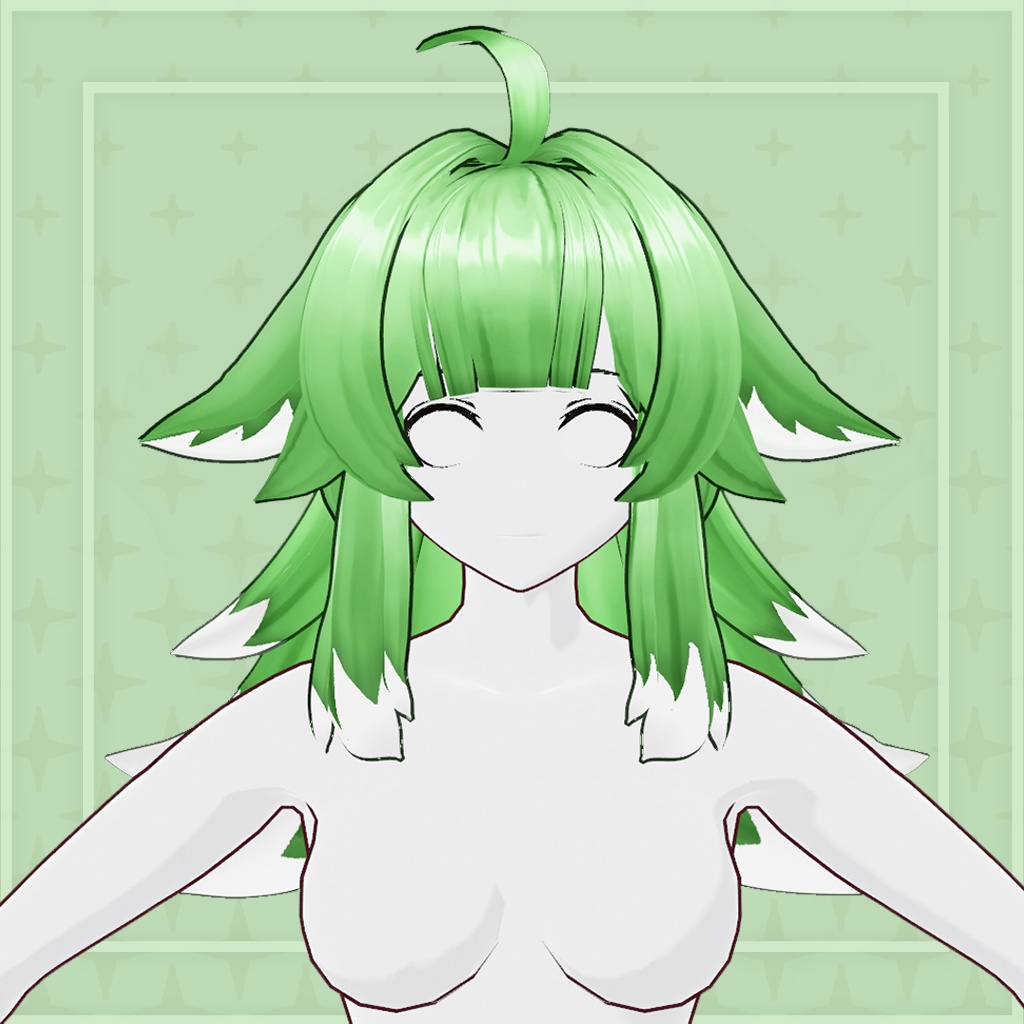 (vroid) hair female preset #6 (multiple colour)