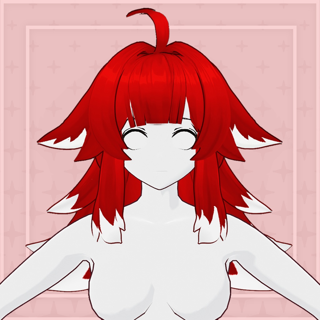 (vroid) hair female preset #6 (multiple colour)