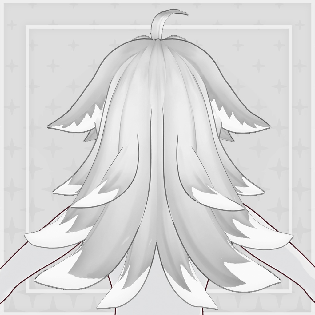 (vroid) hair female preset #6 (multiple colour)