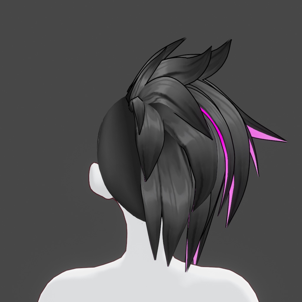 (vroid) hair female preset #7 (multiple colour)