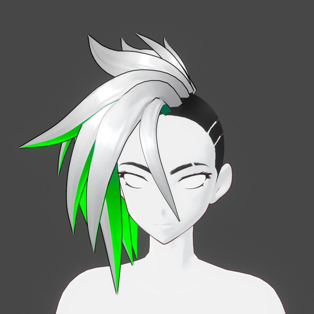 (vroid) hair female preset #7 (multiple colour)