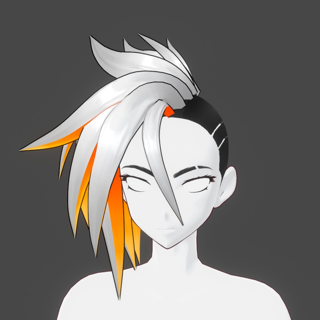 (vroid) hair female preset #7 (multiple colour)