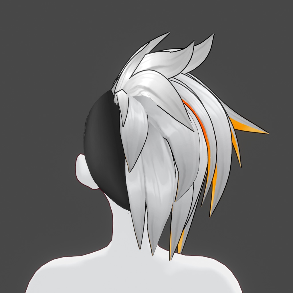 (vroid) hair female preset #7 (multiple colour)