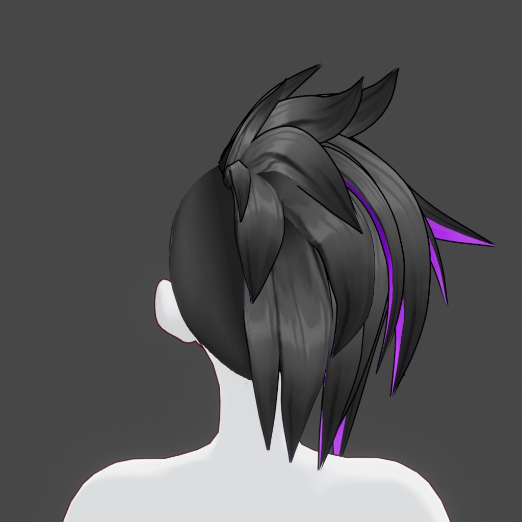 (vroid) hair female preset #7 (multiple colour)