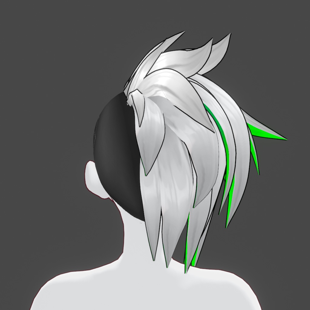 (vroid) hair female preset #7 (multiple colour)