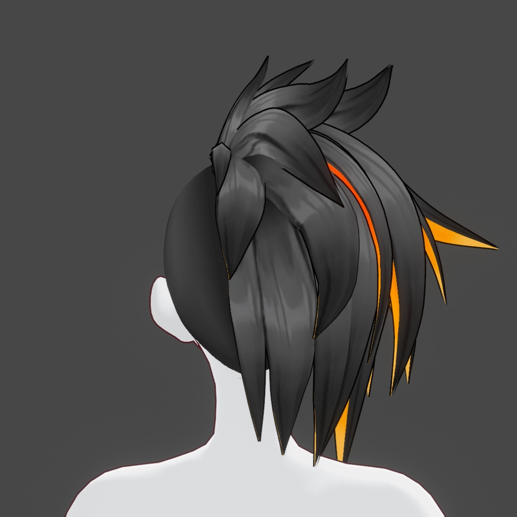 (vroid) hair female preset #7 (multiple colour)