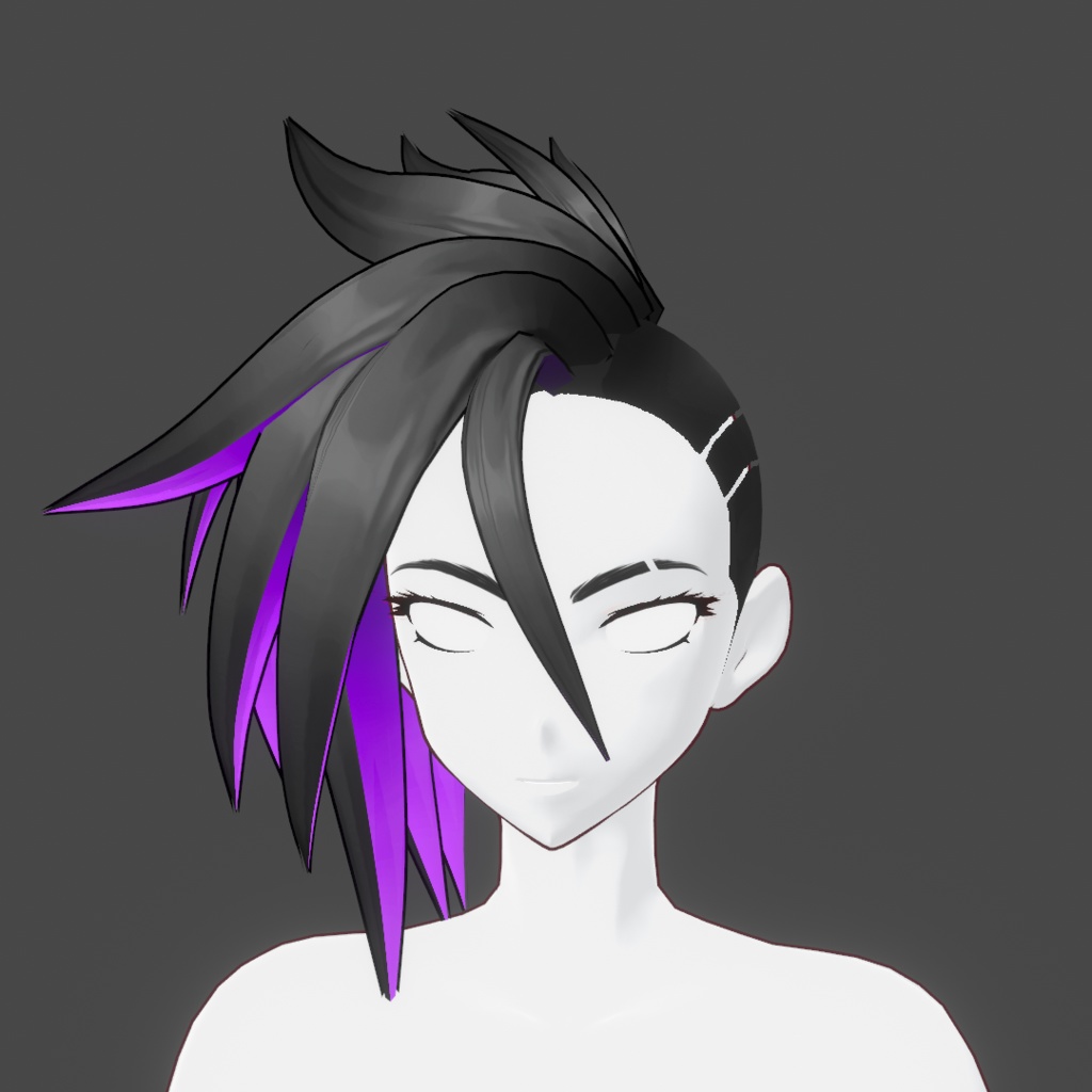 (vroid) hair female preset #7 (multiple colour)