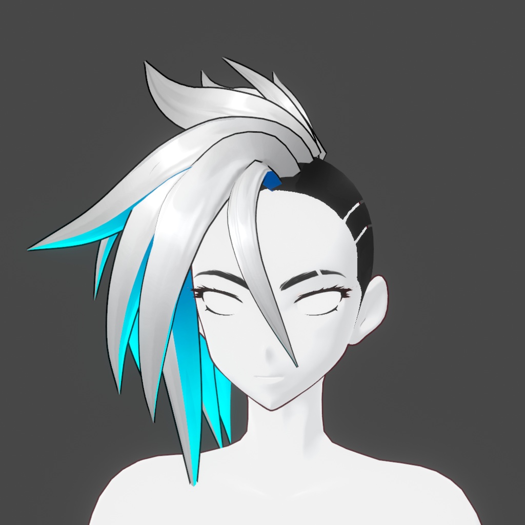 (vroid) hair female preset #7 (multiple colour)