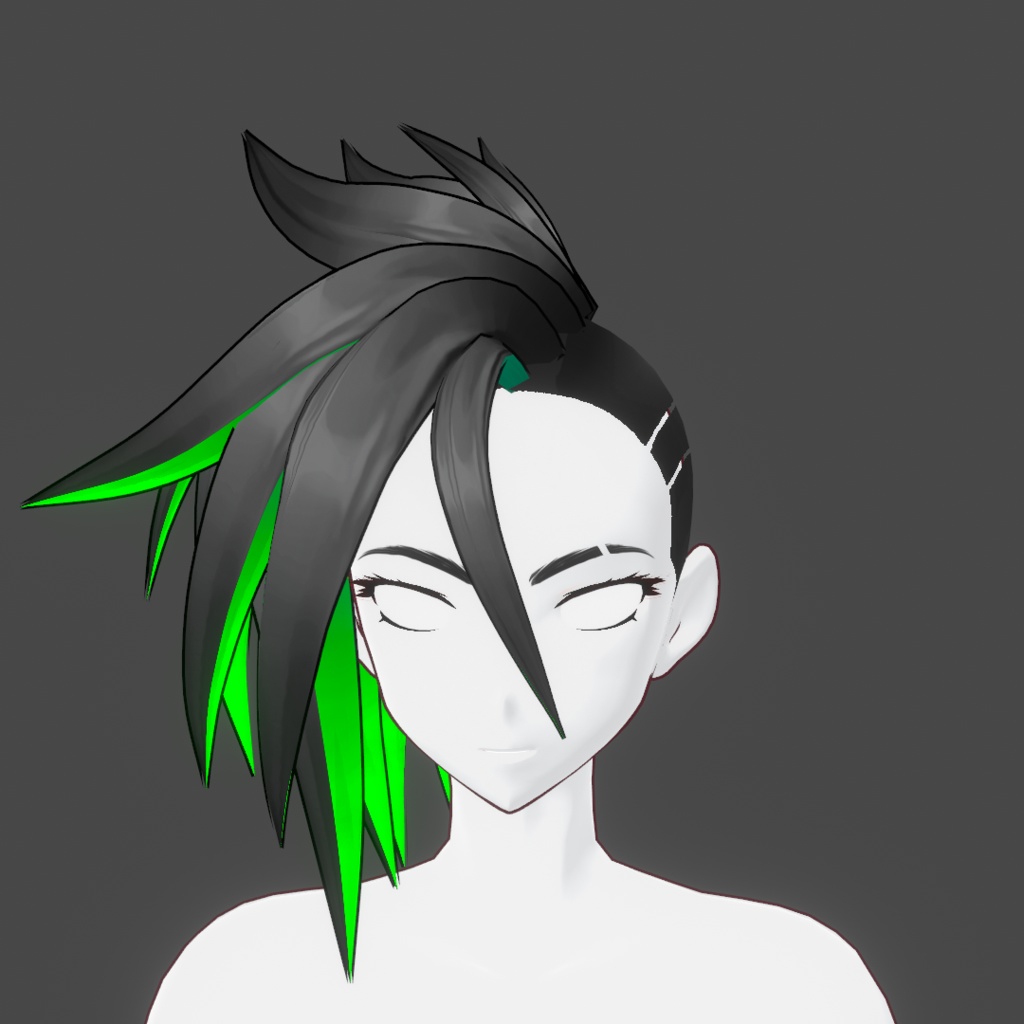 (vroid) hair female preset #7 (multiple colour)