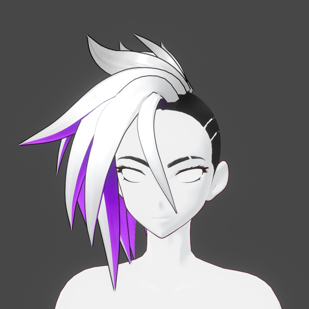 (vroid) hair female preset #7 (multiple colour)