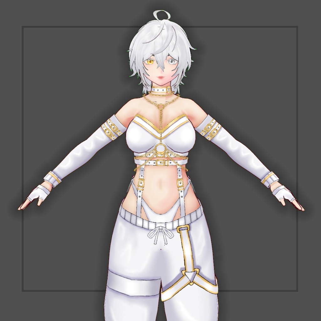 (Vroid) Female Street Wear #1 (衣装) White version