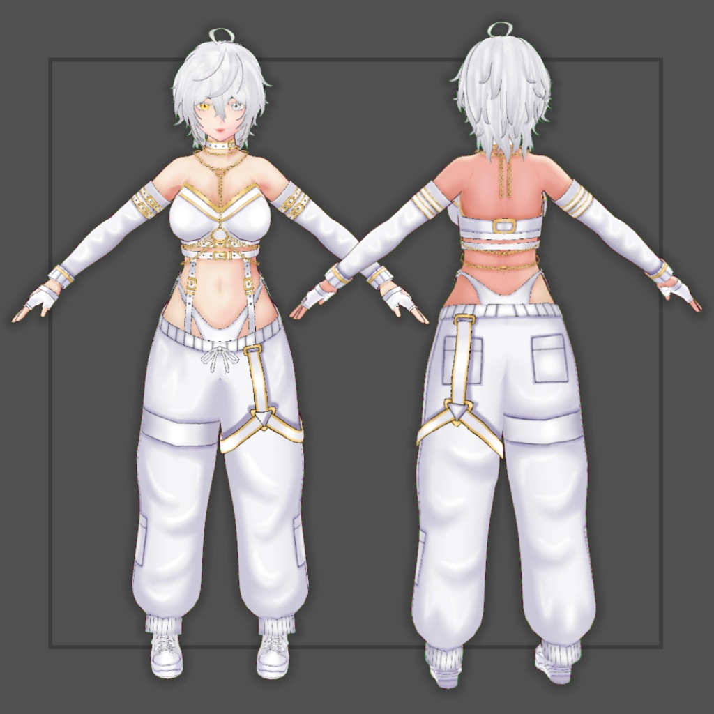 (Vroid) Female Street Wear #1 (衣装) White version