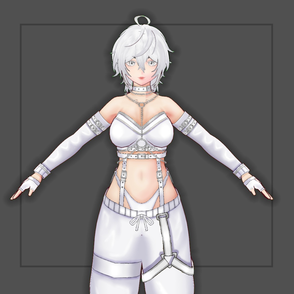 (Vroid) Female Street Wear #1 (衣装) White version