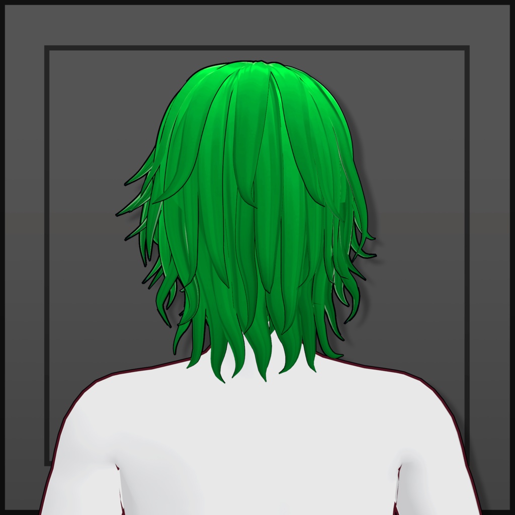 (Vroid) Male Hair Style Preset #2 (multiple colour) 【VRoid正式版】