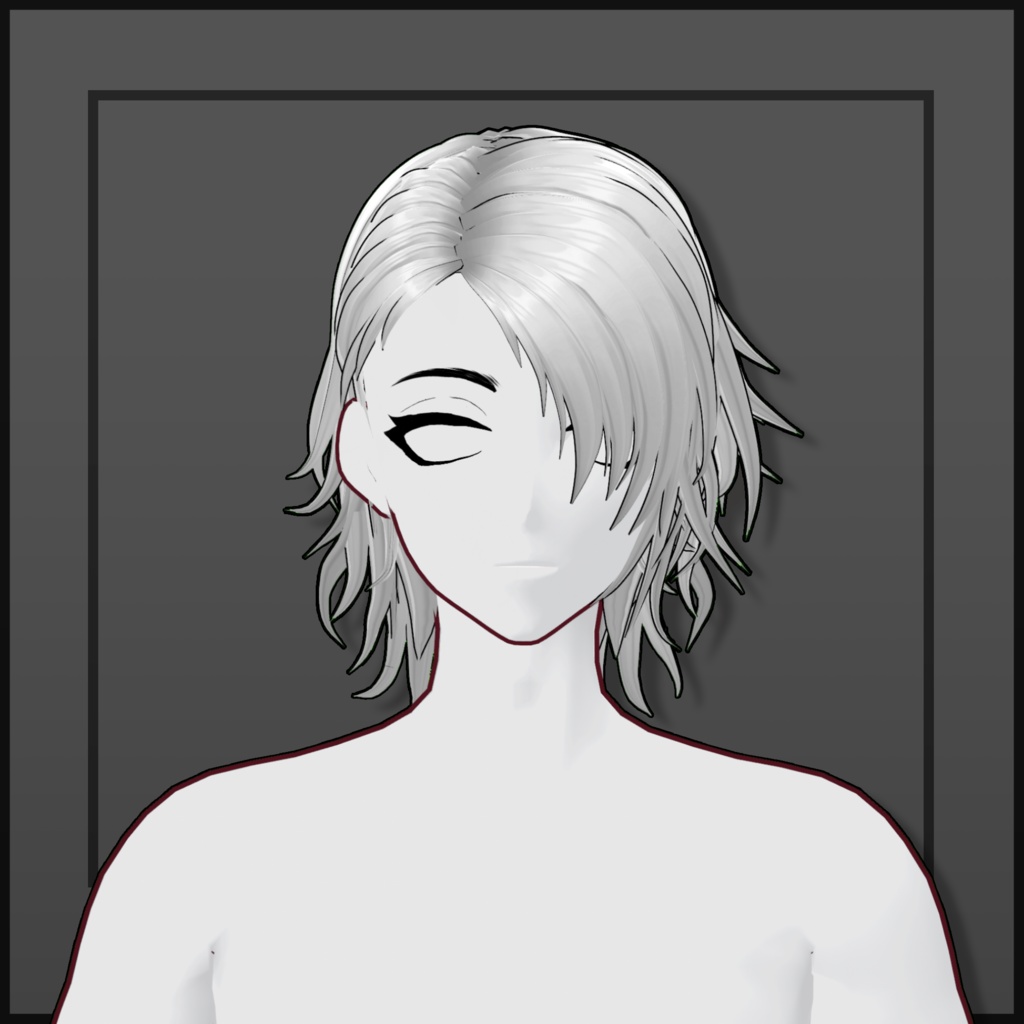 (Vroid) Male Hair Style Preset #2 (multiple colour) 【VRoid正式版】