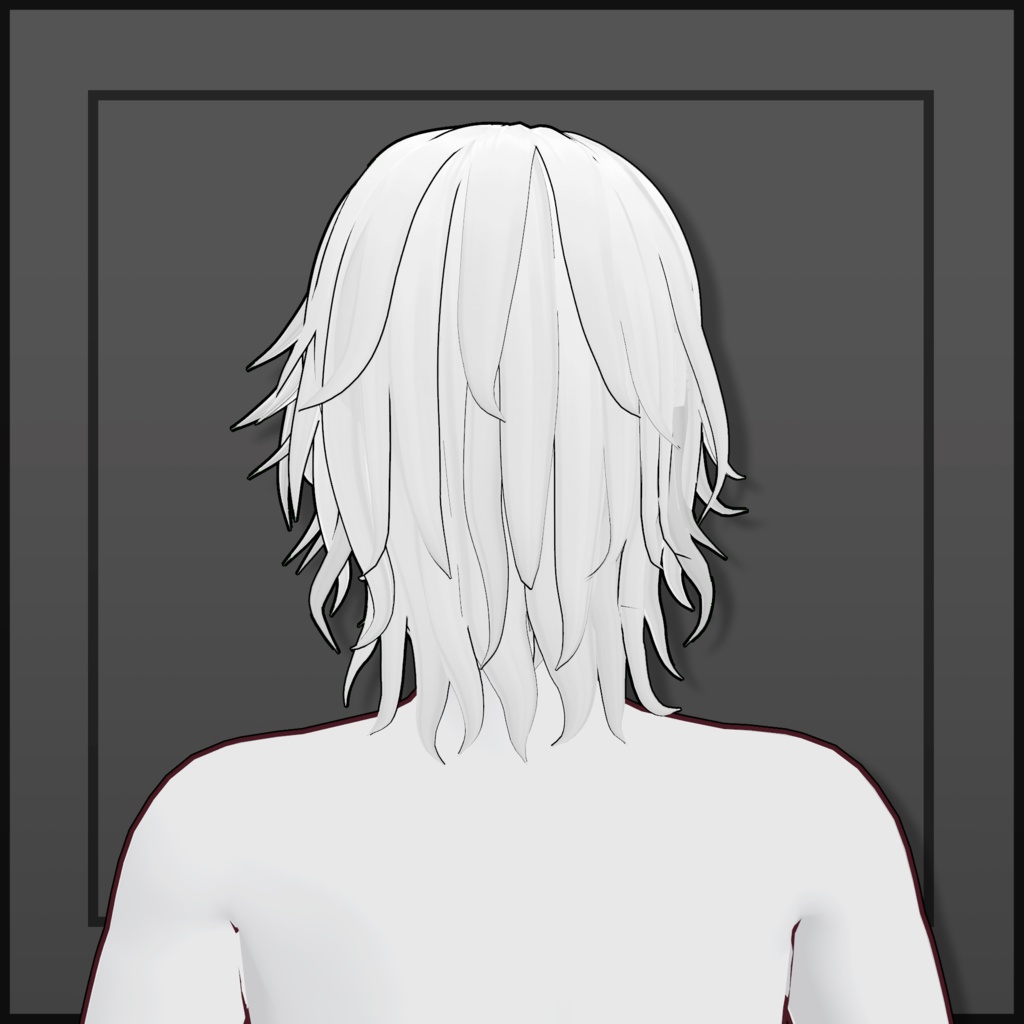 (Vroid) Male Hair Style Preset #2 (multiple colour) 【VRoid正式版】