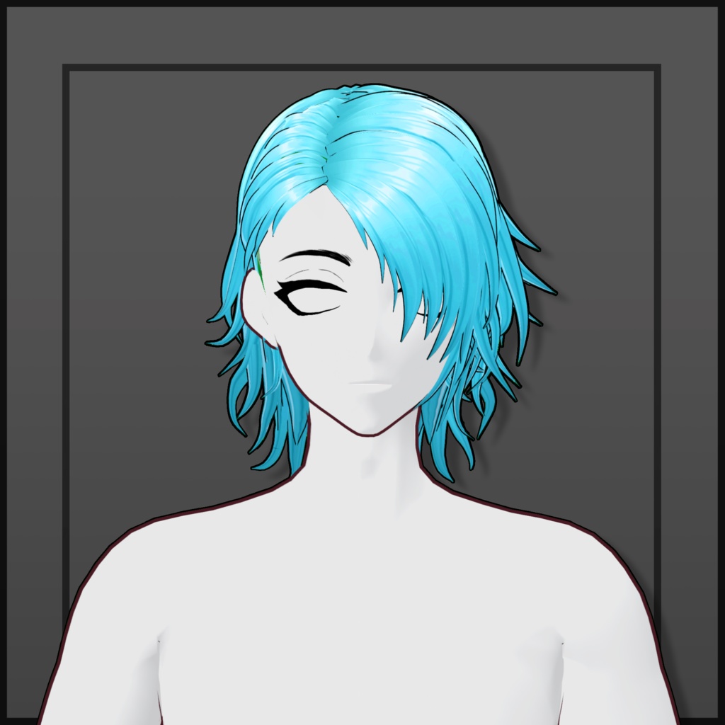 (Vroid) Male Hair Style Preset #2 (multiple colour) 【VRoid正式版】