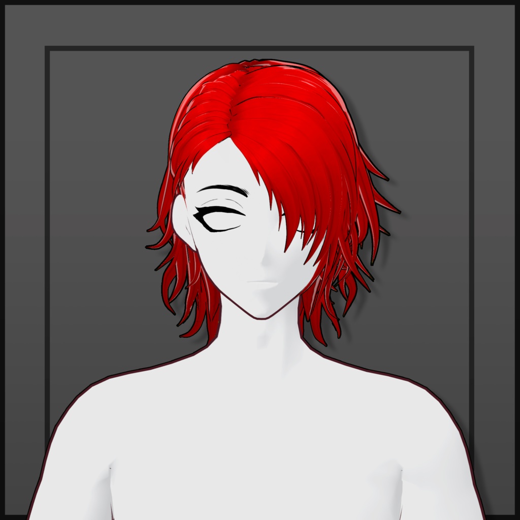 (Vroid) Male Hair Style Preset #2 (multiple colour) 【VRoid正式版】