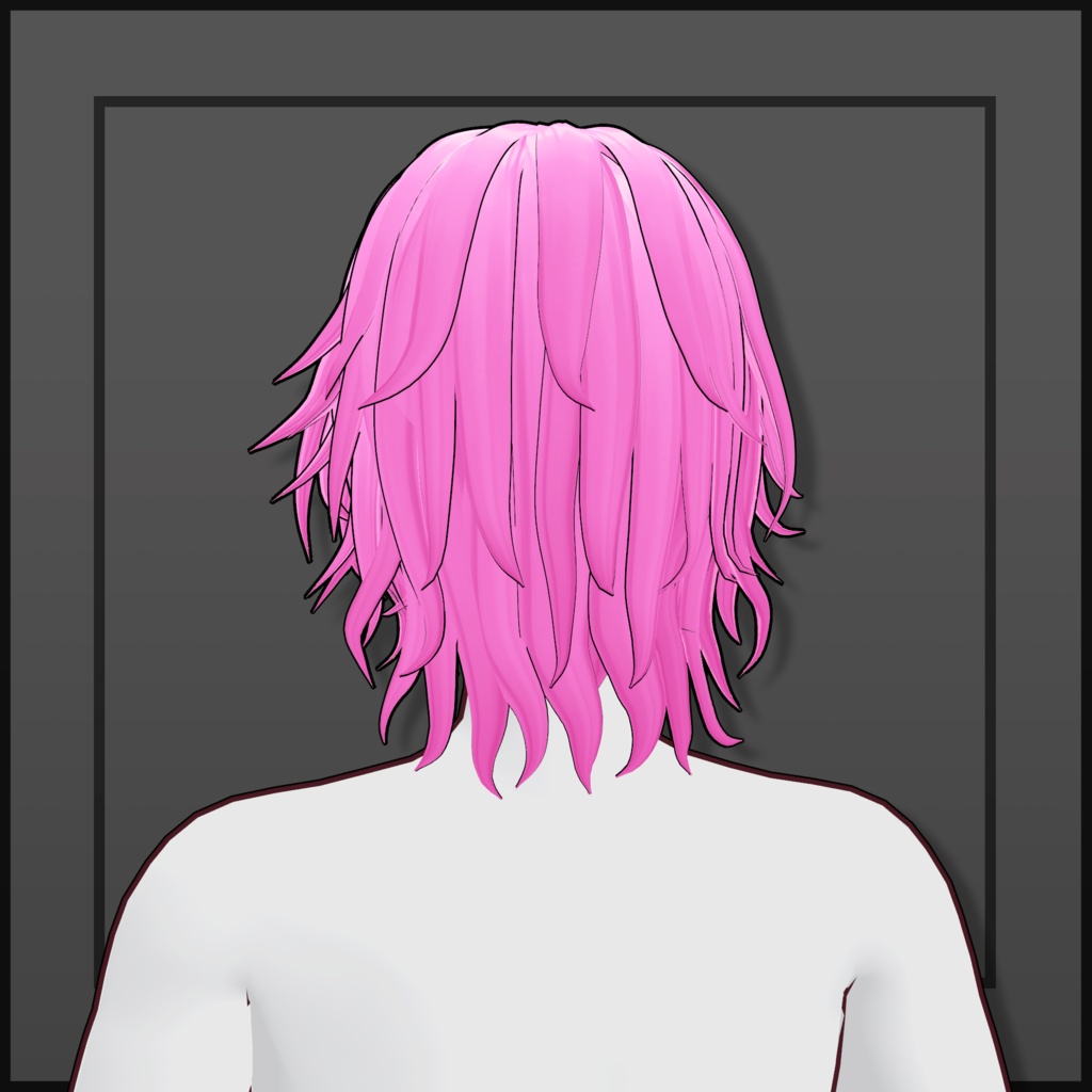 (Vroid) Male Hair Style Preset #2 (multiple colour) 【VRoid正式版】