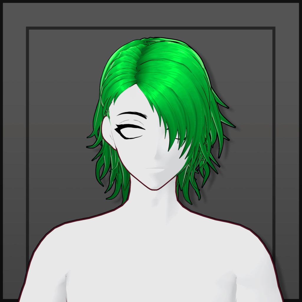 (Vroid) Male Hair Style Preset #2 (multiple colour) 【VRoid正式版】