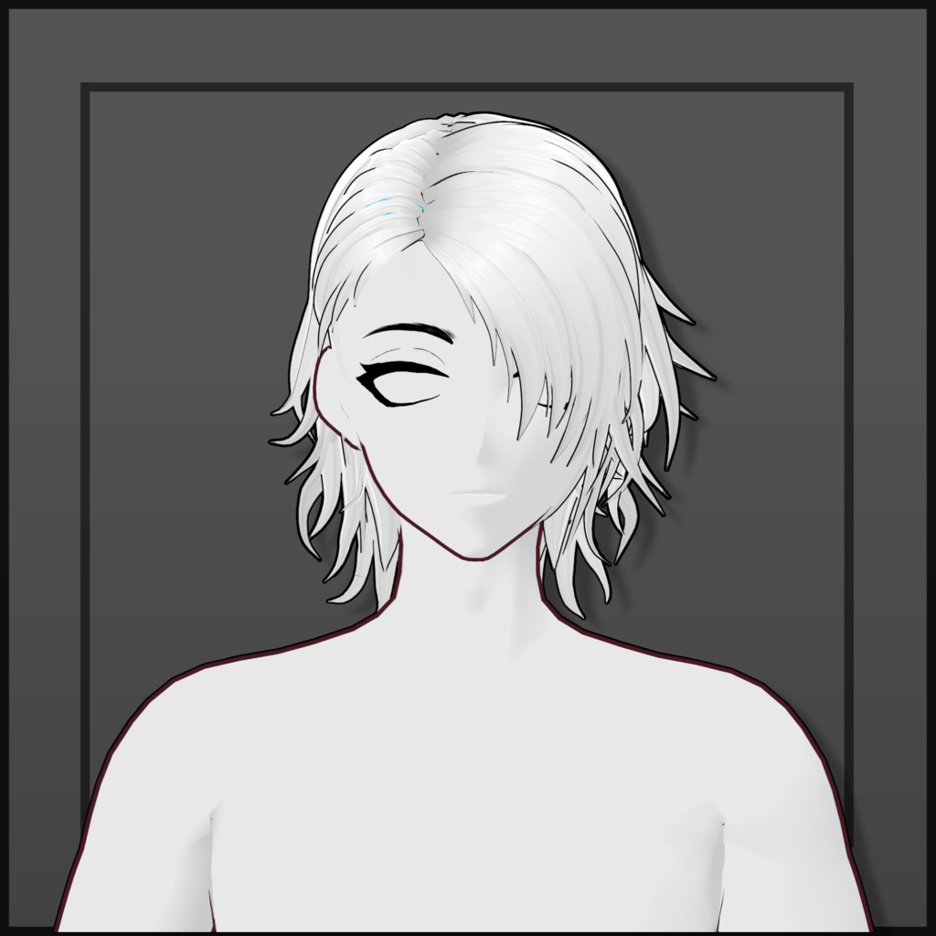(Vroid) Male Hair Style Preset #2 (multiple colour) 【VRoid正式版】