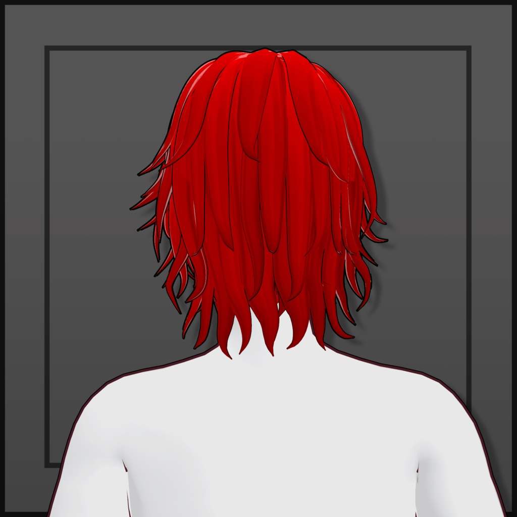 (Vroid) Male Hair Style Preset #2 (multiple colour) 【VRoid正式版】