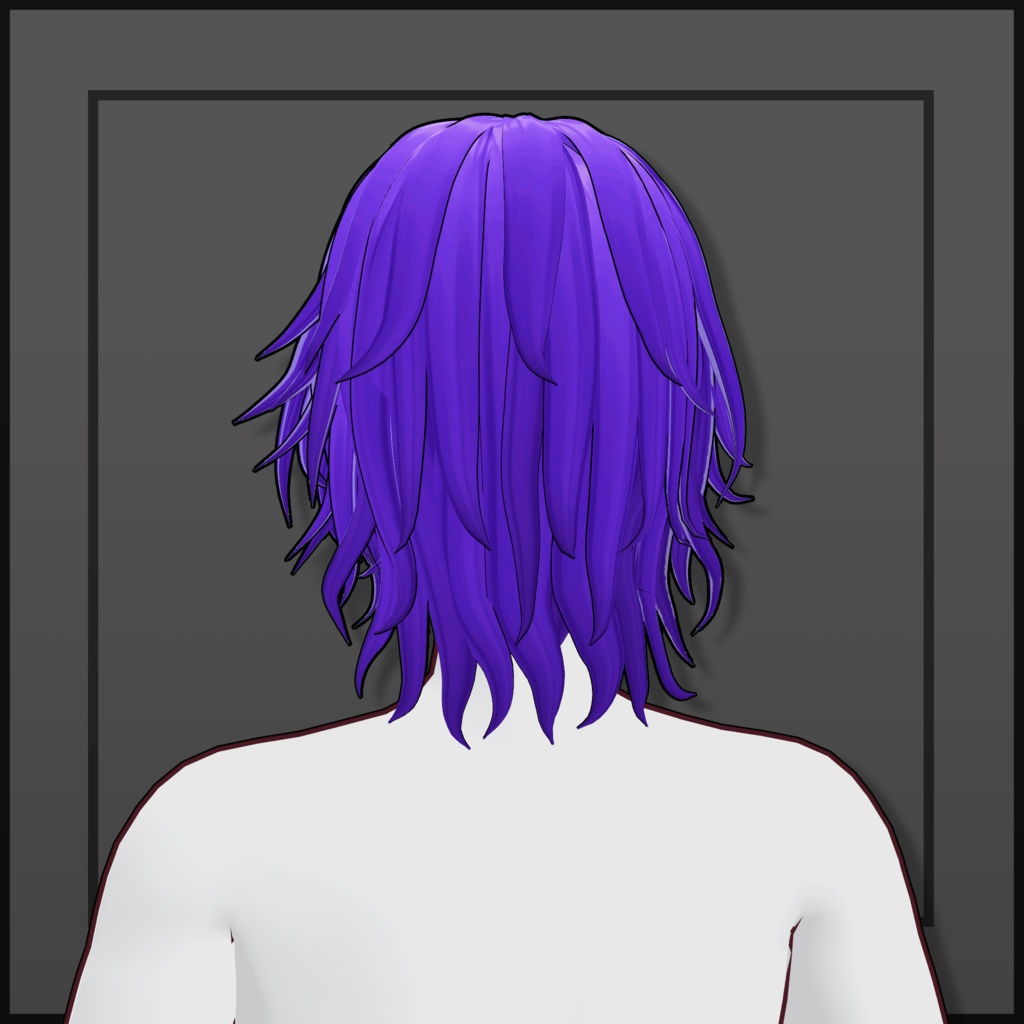 (Vroid) Male Hair Style Preset #2 (multiple colour) 【VRoid正式版】