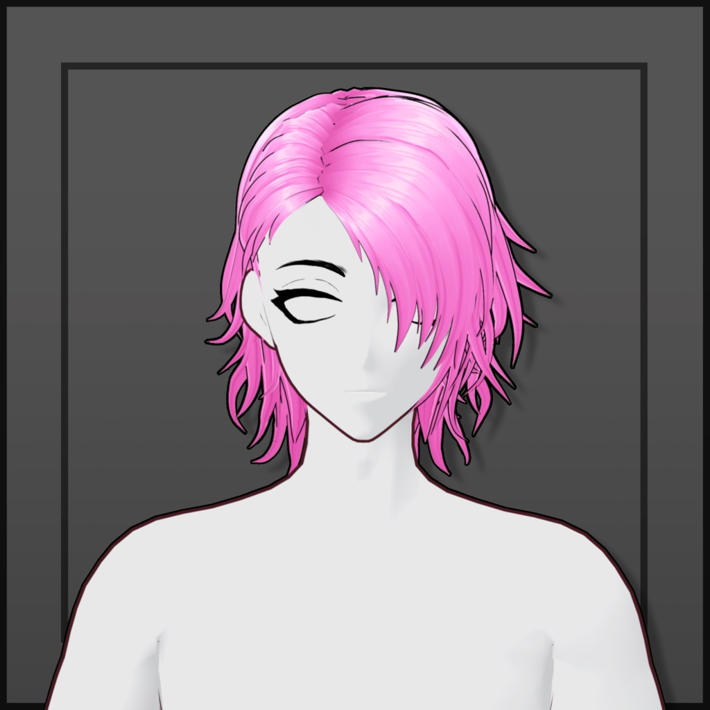 (Vroid) Male Hair Style Preset #2 (multiple colour) 【VRoid正式版】