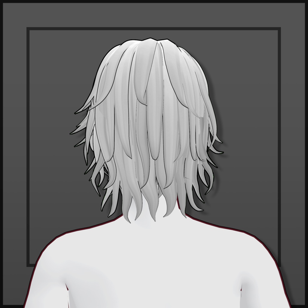 (Vroid) Male Hair Style Preset #2 (multiple colour) 【VRoid正式版】