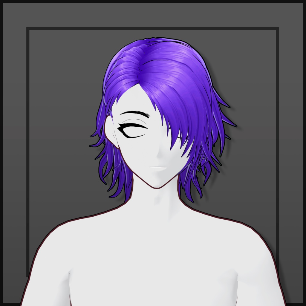 (Vroid) Male Hair Style Preset #2 (multiple colour) 【VRoid正式版】