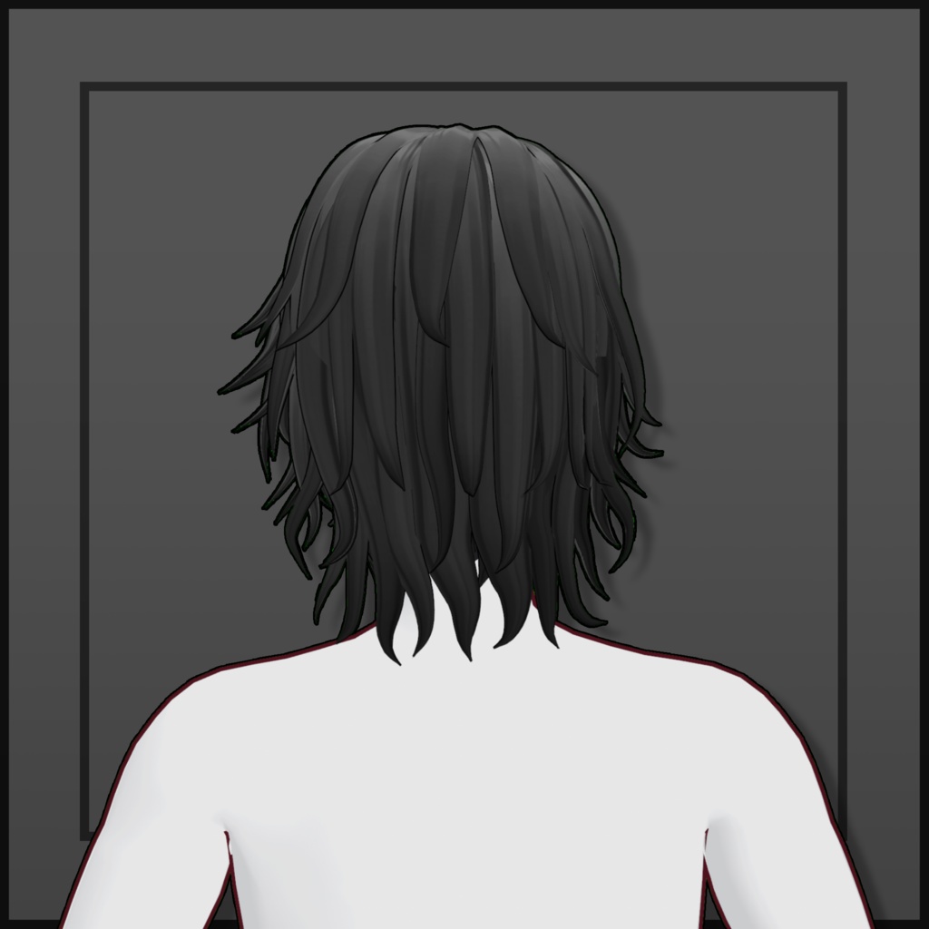 (Vroid) Male Hair Style Preset #2 (multiple colour) 【VRoid正式版】