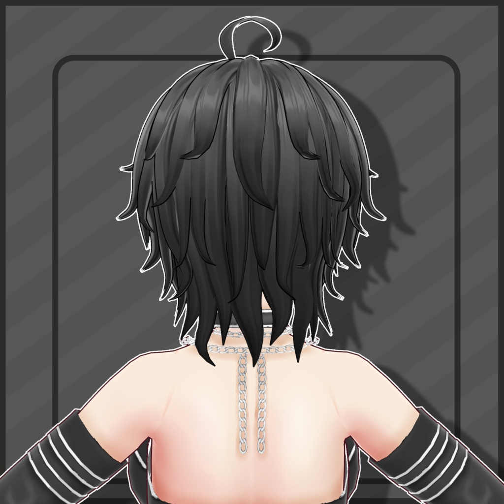 (Vroid) Female Short Hair Preset #8 (multiple colour) 【VRoid正式版】