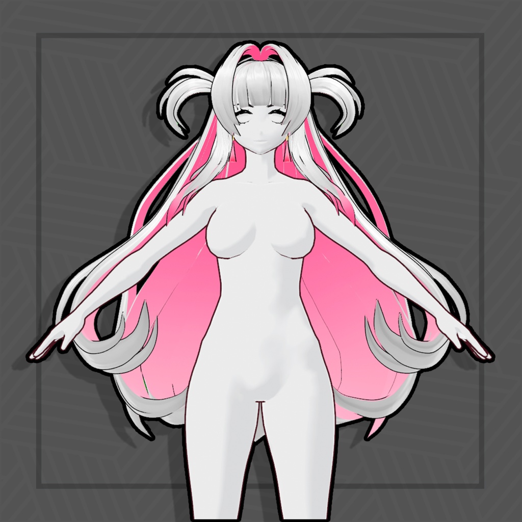 (Vroid) Female Long Hair Preset #9 (multiple colour) 【VRoid正式版】