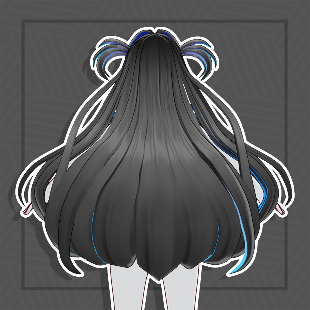 (Vroid) Female Long Hair Preset #9 (multiple colour) 【VRoid正式版】
