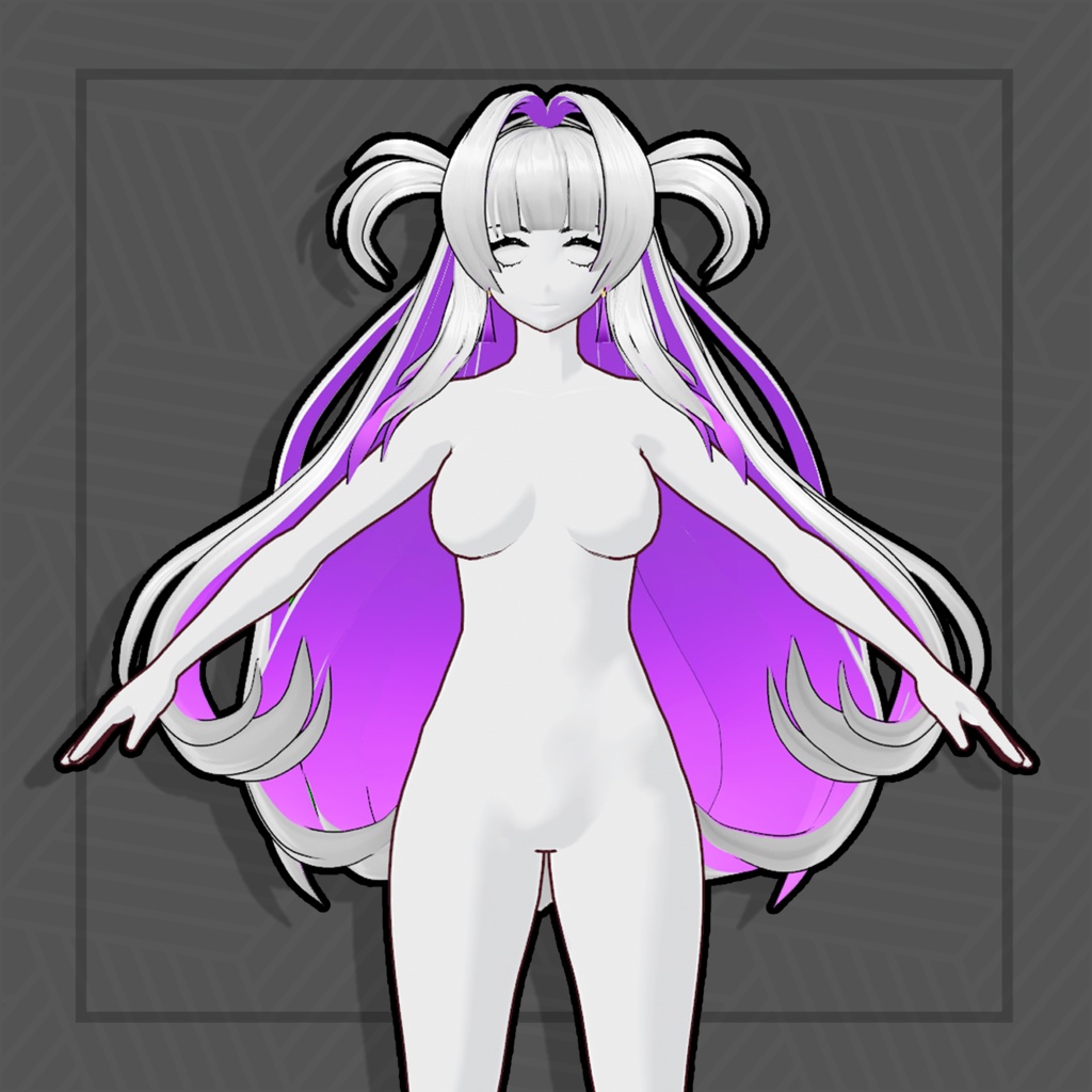 (Vroid) Female Long Hair Preset #9 (multiple colour) 【VRoid正式版】