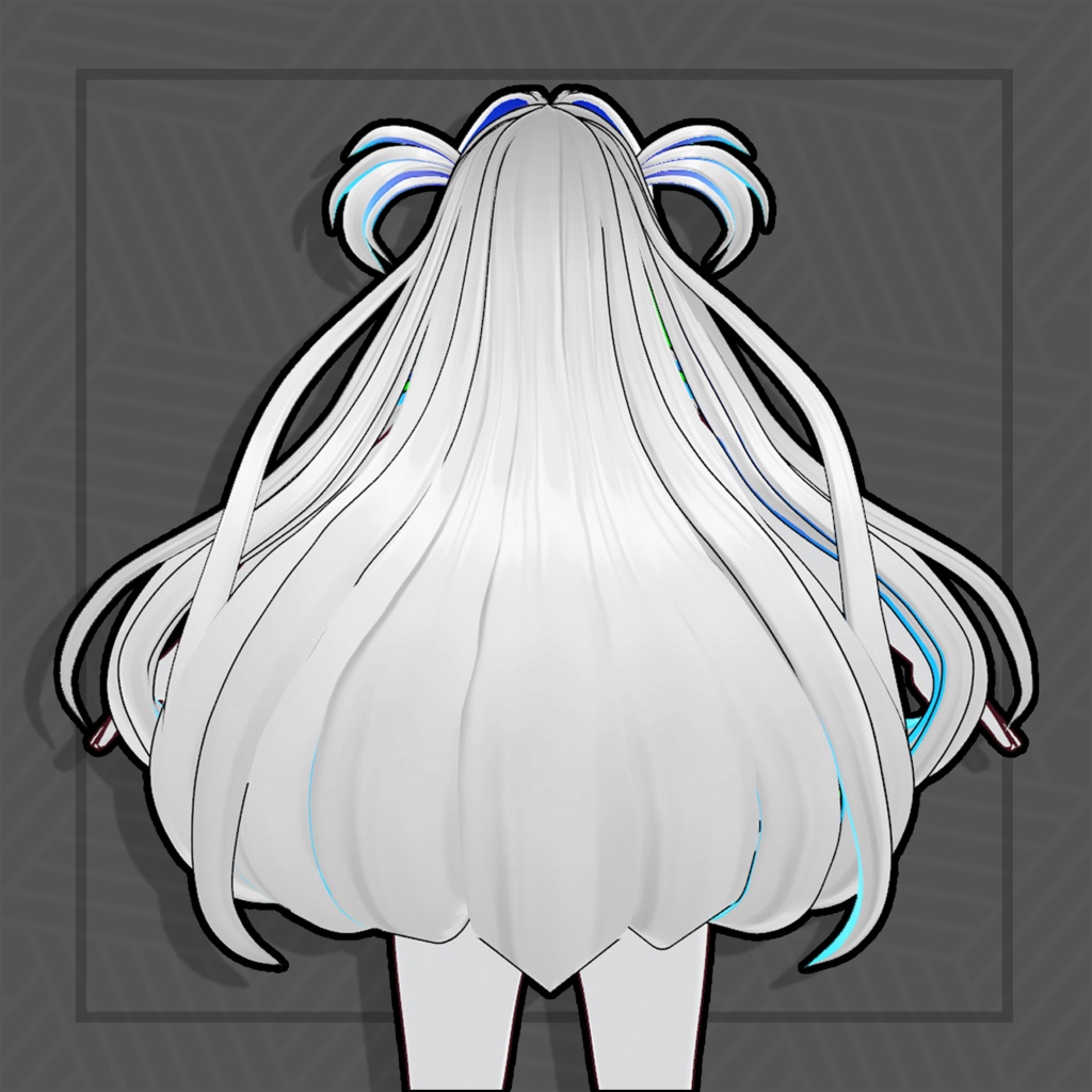 (Vroid) Female Long Hair Preset #9 (multiple colour) 【VRoid正式版】
