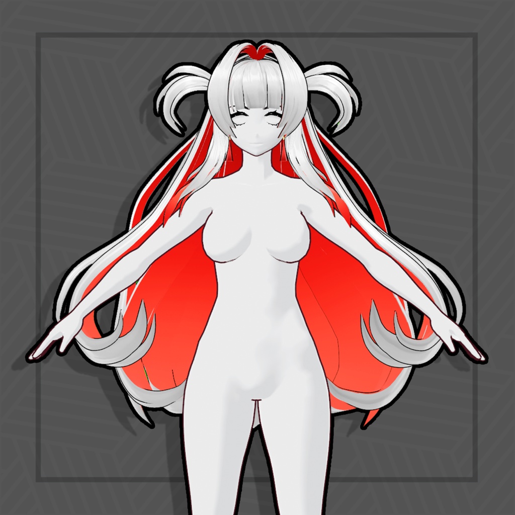 (Vroid) Female Long Hair Preset #9 (multiple colour) 【VRoid正式版】