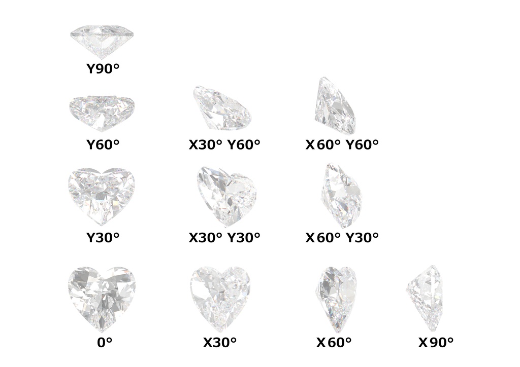 【95%OFF!!】ダイヤとトルマリンの正面 0°~各90°の画像素材集【時短】