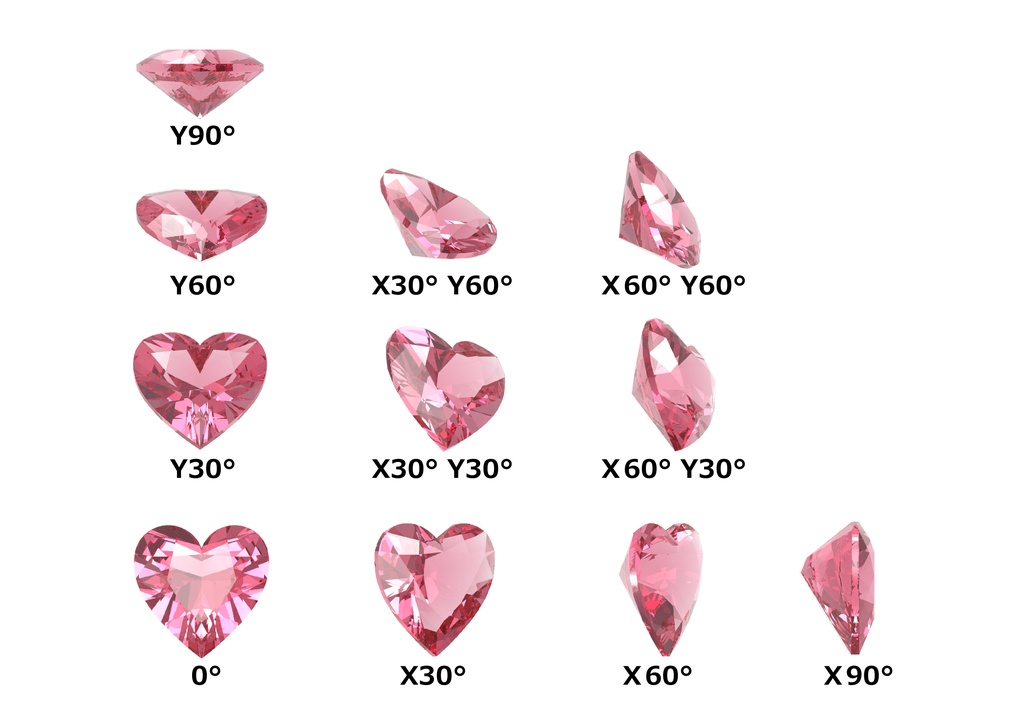 【95%OFF!!】ダイヤとトルマリンの正面 0°~各90°の画像素材集【時短】