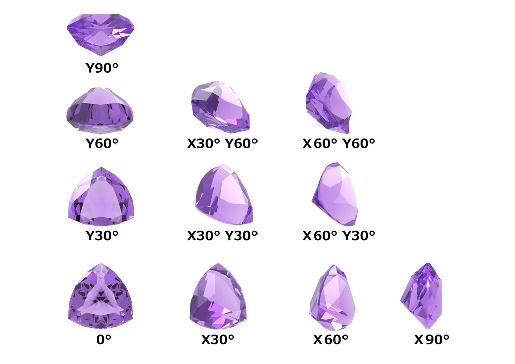 【95%OFF!!】アメシストの正面 0°~各90°の画像素材集【時短】
