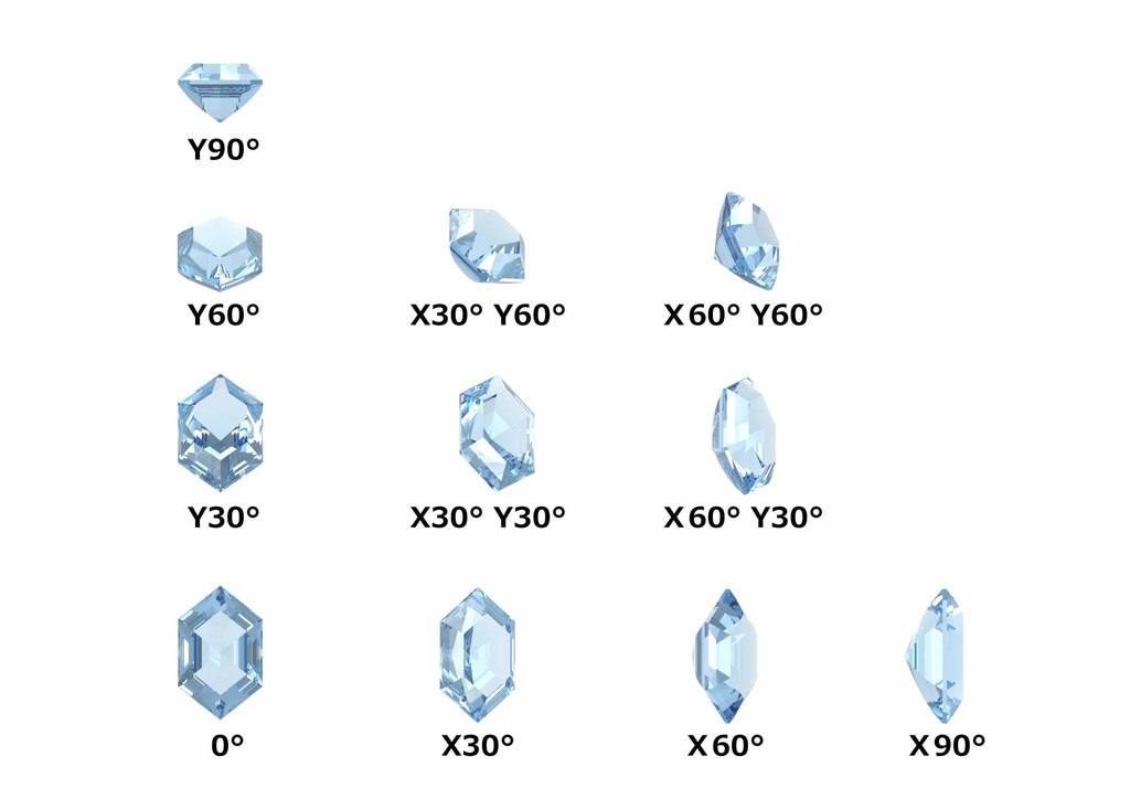 【95%OFF!!】アクアマリンの正面 0°~各90°の画像素材集【時短】