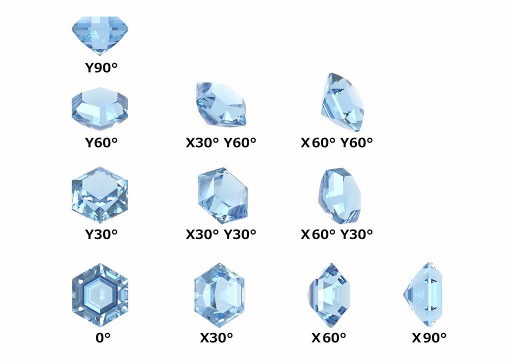 【95%OFF!!】アクアマリンの正面 0°~各90°の画像素材集【時短】