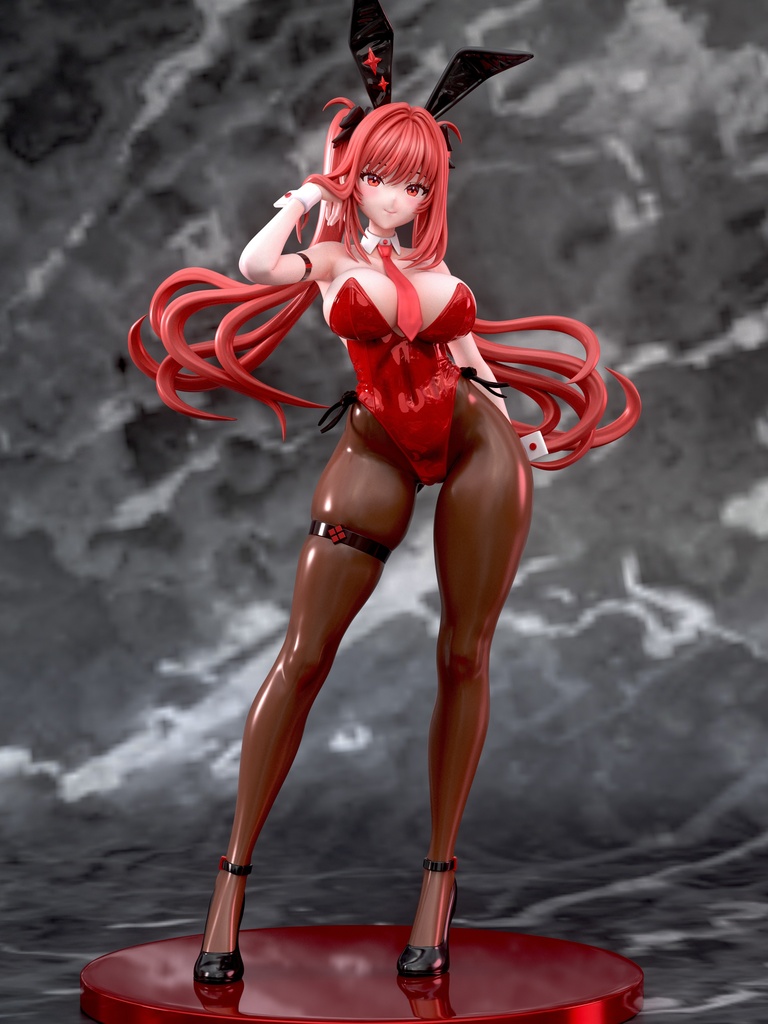 残り一体『勝利の女神:NIKKE』ラピ レッドフード バニーガールver.(ツインテール) ガレージキット フィギュア