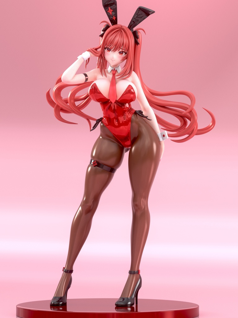 残り一体『勝利の女神:NIKKE』ラピ レッドフード バニーガールver.(ツインテール) ガレージキット フィギュア