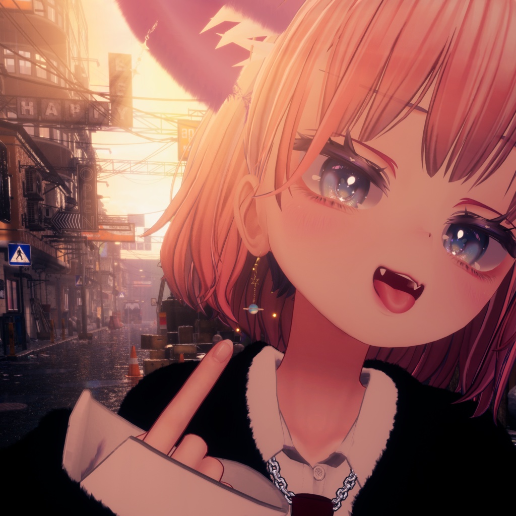 土星ピアス【パーティクル付】