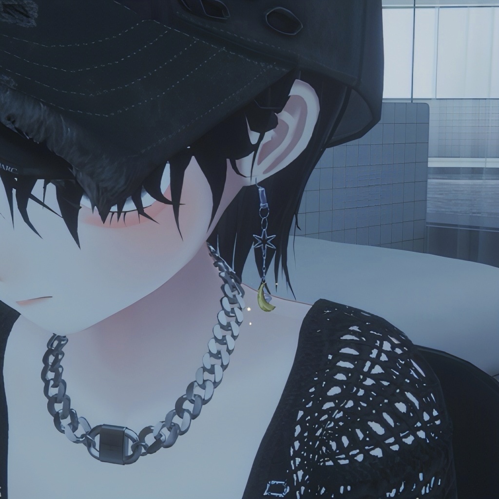 月ピアス【パーティクル付】